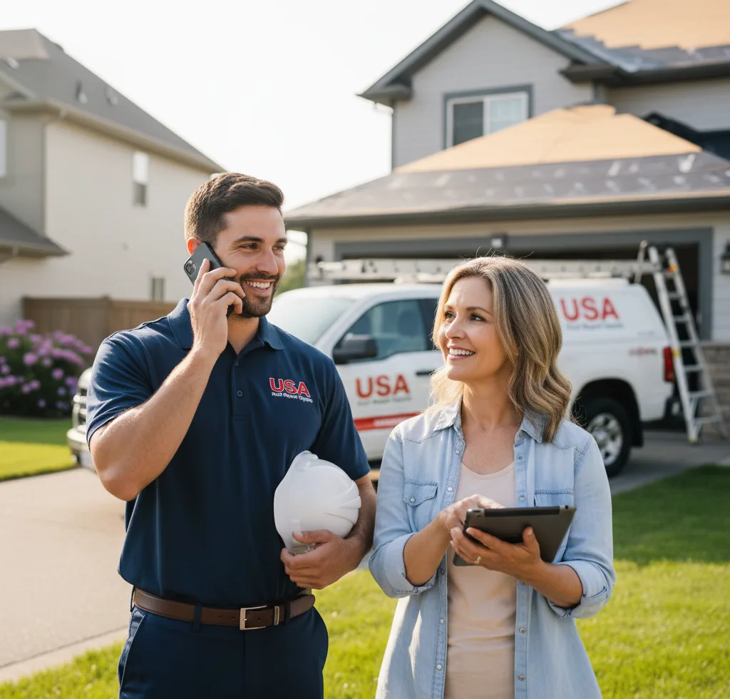 USA Roof Repair Experts customer support in Assumption